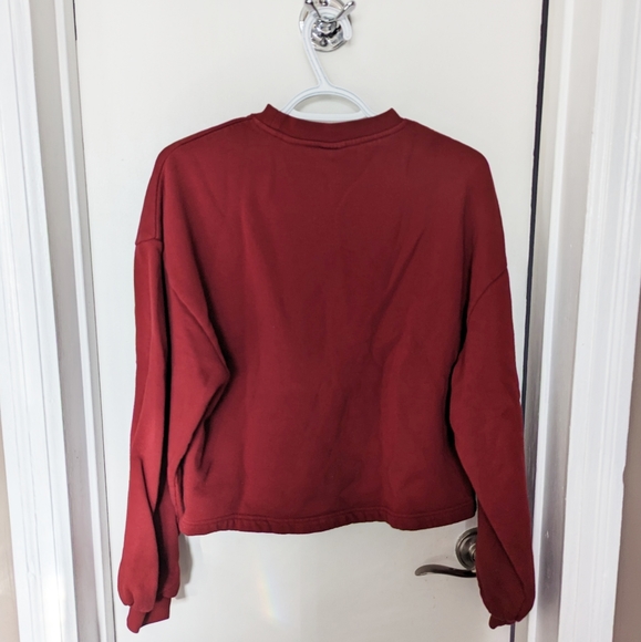 Kotn Merlot Medium Puff Sleeve Sweatshirt - Picture 4 of 6